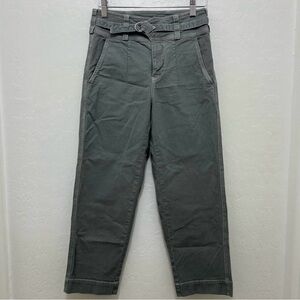 Anthropologie Sage Green Straight Leg Relaxed Fit Pants